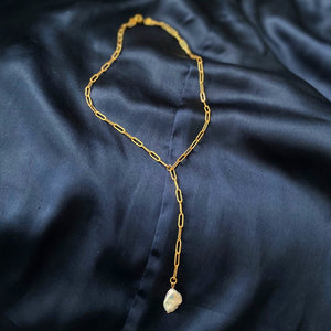 PEARL LARIAT NECKLACE