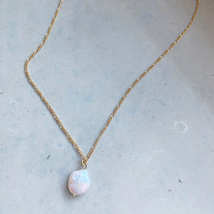 Coin Pearl Figaro Necklace - Sample Sale