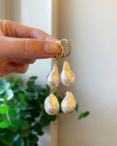 DOUBLE UP PEARL EARRINGS