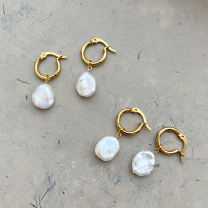 PEARL COIN HOOPS